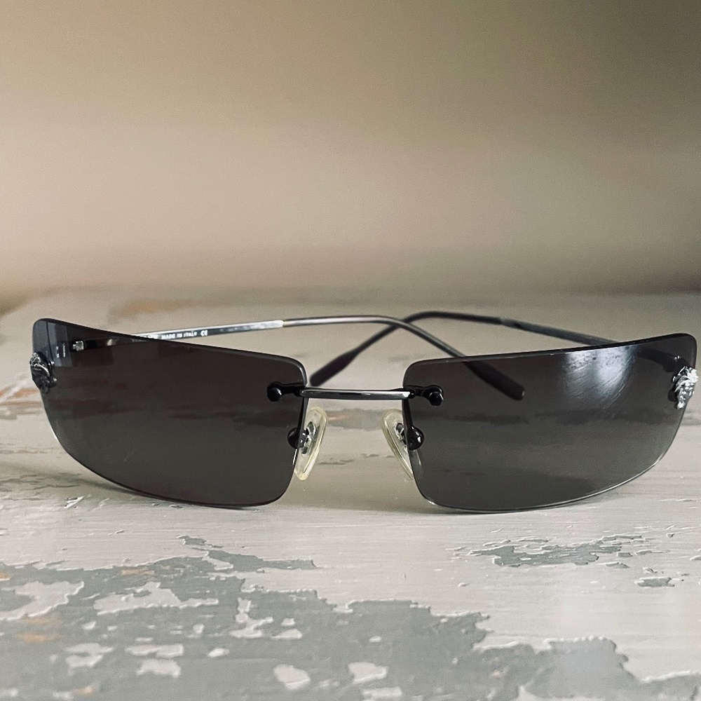 Versace Women’s Rimless Rectangular Sunglasses